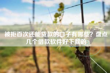 被拒百次还能贷款的口子有哪些？盘点几个借款软件好下款的