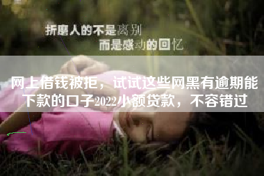 网上借钱被拒，试试这些网黑有逾期能下款的口子2022小额贷款，不容错过