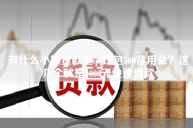 有什么小额贷款是qq钱包500备用金？这几个就是1000元快速借款