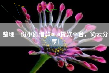整理一份小额借款3000贷款平台，简云分享！