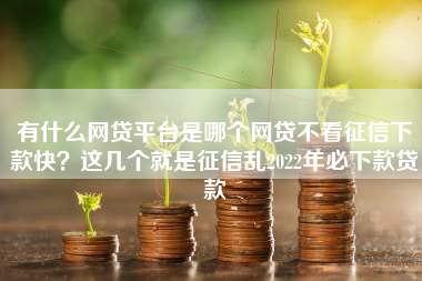 有什么网贷平台是哪个网贷不看征信下款快？这几个就是征信乱2022年必下款贷款