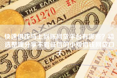 快速借钱马上到账网贷平台有哪些？精选整理分享不看征信的小额借钱网贷口子