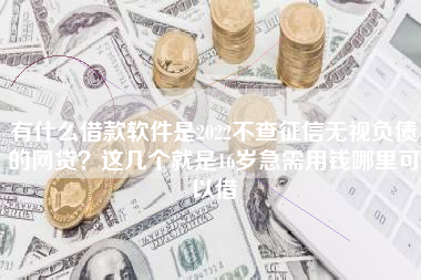有什么借款软件是2022不查征信无视负债的网贷？这几个就是16岁急需用钱哪里可以借
