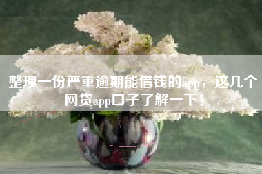 整理一份严重逾期能借钱的app，这几个网贷app口子了解一下！