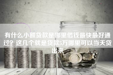 有什么小额贷款是哪里借钱最快最好通过？这几个就是贷款5万哪里可以当天贷出来