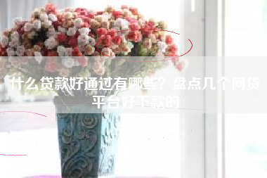 什么贷款好通过有哪些？盘点几个网贷平台好下款的