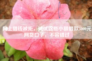 网上借钱被拒，试试这些小额借款3000元网贷口子，不容错过