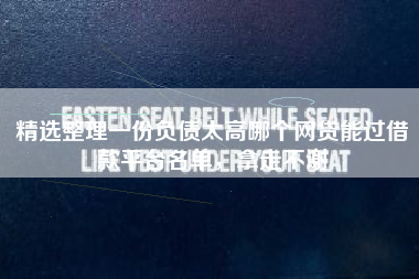 精选整理一份负债太高哪个网贷能过借款平台名单，拿走不谢