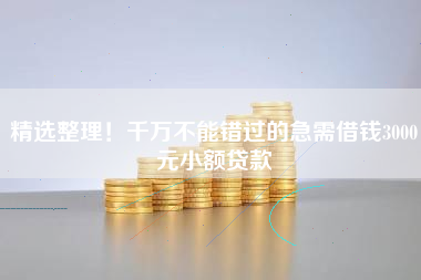 精选整理！千万不能错过的急需借钱3000元小额贷款
