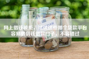 网上借钱被拒，试试这些哪个贷款平台容易借到钱借款口子，不容错过