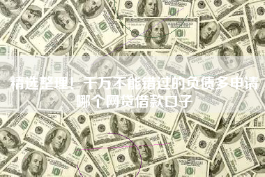 精选整理！千万不能错过的负债多申请哪个网贷借款口子