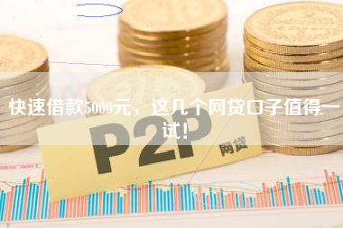 快速借款5000元，这几个网贷口子值得一试！