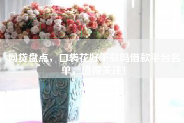 网贷盘点，口袋花好下款吗借款平台名单，值得关注！