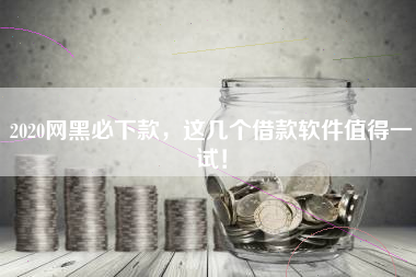 2020网黑必下款，这几个借款软件值得一试！