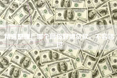 精选整理！哪个网贷好借贷款，不容错过