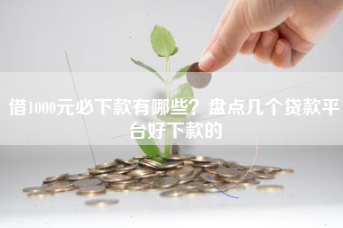 借1000元必下款有哪些？盘点几个贷款平台好下款的