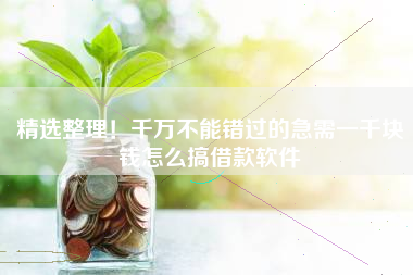 精选整理！千万不能错过的急需一千块钱怎么搞借款软件