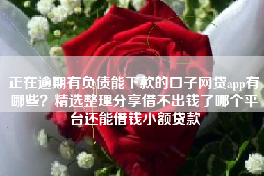 正在逾期有负债能下款的口子网贷app有哪些?精选整理分享借不出钱了哪个平台还能借钱小额贷款 正在逾期有负债能下款的口子网贷app有哪些?精选整理分享借不出钱了哪个平台还能借钱小额贷款