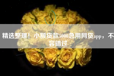 精选整理！小额贷款5000急用网贷app，不容错过