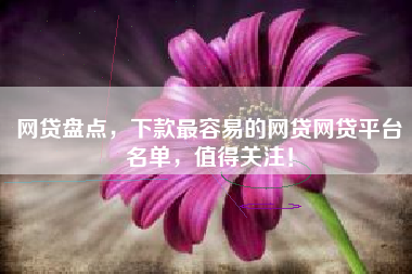 网贷盘点，下款最容易的网贷网贷平台名单，值得关注！