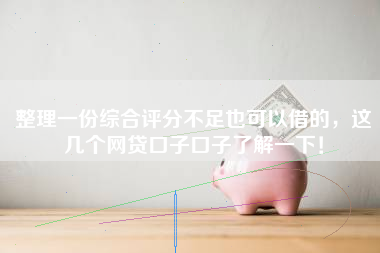 整理一份综合评分不足也可以借的，这几个网贷口子口子了解一下！