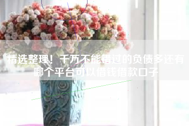 精选整理!千万不能错过的负债多还有哪个平台可以借钱借款口子 精选整理!千万不能错过的负债多还有哪个平台可以借钱借款口子