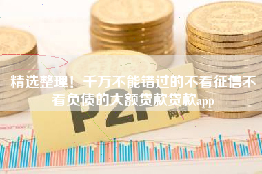 精选整理！千万不能错过的不看征信不看负债的大额贷款贷款app
