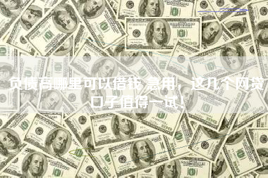 负债高哪里可以借钱 急用，这几个网贷口子值得一试！