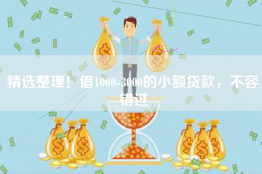 精选整理！借1000-3000的小额贷款，不容错过