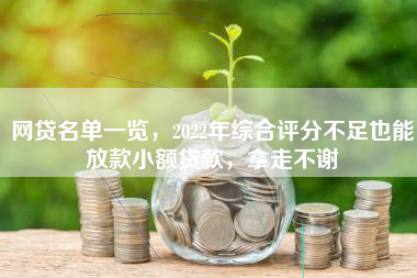 网贷名单一览，2022年综合评分不足也能放款小额贷款，拿走不谢