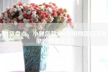 网贷盘点，小额贷款5000急用网贷口子名单，值得关注！