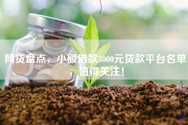 网贷盘点,小额借款3000元贷款平台名单,值得关注! 网贷盘点,小额借款3000元贷款平台名单,值得关注!