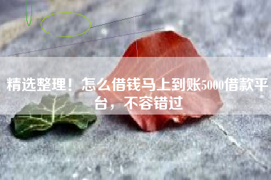 精选整理！怎么借钱马上到账5000借款平台，不容错过