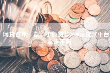 网贷名单一览，小额贷款3000元贷款平台，拿走不谢