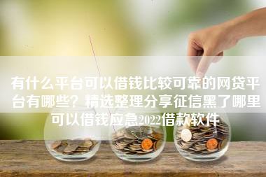 有什么平台可以借钱比较可靠的网贷平台有哪些？精选整理分享征信黑了哪里可以借钱应急2022借款软件