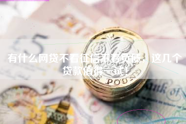 有什么网贷不看征信不看负债，这几个贷款值得一试！