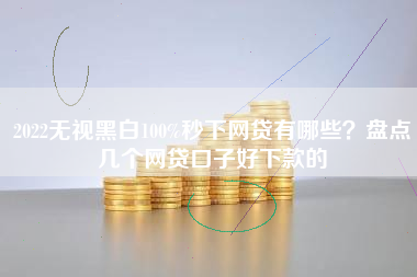 2022无视黑白100%秒下网贷有哪些？盘点几个网贷口子好下款的