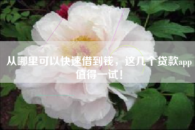 从哪里可以快速借到钱，这几个贷款app值得一试！