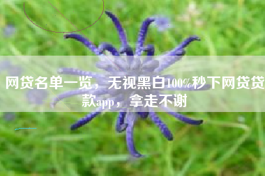 网贷名单一览,无视黑白100%秒下网贷贷款app,拿走不谢 网贷名单一览,无视黑白100%秒下网贷贷款app,拿走不谢