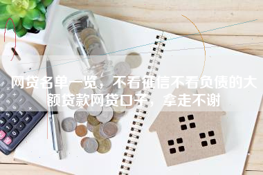 网贷名单一览，不看征信不看负债的大额贷款网贷口子，拿走不谢