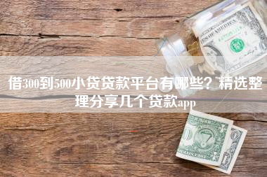 借300到500小贷贷款平台有哪些？精选整理分享几个贷款app
