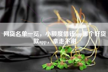 网贷名单一览，小额度借钱app哪个好贷款app，拿走不谢