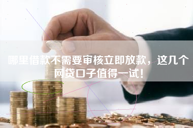 哪里借款不需要审核立即放款，这几个网贷口子值得一试！