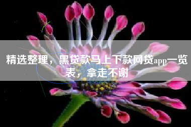 精选整理,黑贷款马上下款网贷app一览表,拿走不谢 精选整理,黑贷款马上下款网贷app一览表,拿走不谢