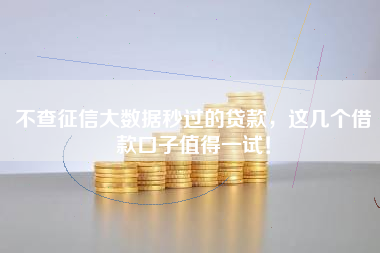 不查征信大数据秒过的贷款，这几个借款口子值得一试！