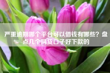 严重逾期哪个平台可以借钱有哪些?盘点几个网贷口子好下款的 严重逾期哪个平台可以借钱有哪些?盘点几个网贷口子好下款的