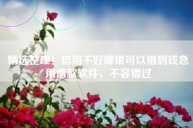 精选整理!信用不好哪里可以借到钱急用借款软件,不容错过 精选整理!信用不好哪里可以借到钱急用借款软件,不容错过