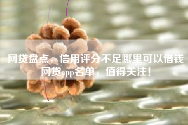 网贷盘点,信用评分不足哪里可以借钱网贷app名单,值得关注! 网贷盘点,信用评分不足哪里可以借钱网贷app名单,值得关注!