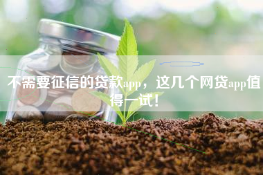 不需要征信的贷款app,这几个网贷app值得一试! 不需要征信的贷款app,这几个网贷app值得一试!