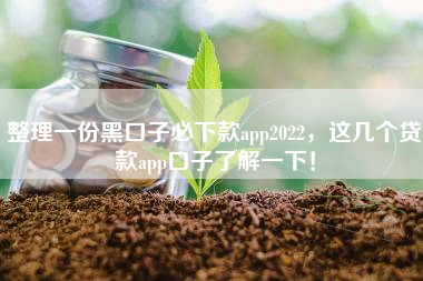 整理一份黑口子必下款app2022，这几个贷款app口子了解一下！